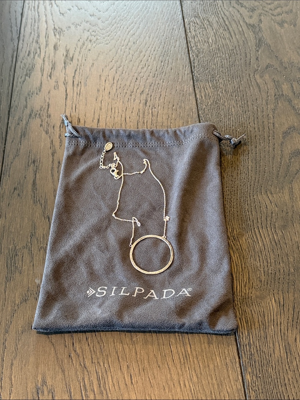 Silpada Silver Open Circle Pendant Necklace with Chain